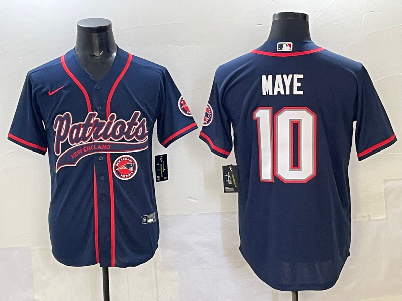 Men 2025 New England Patriots #10 Maye blue Nike NFL  jersey style 6->new england patriots->NFL Jersey